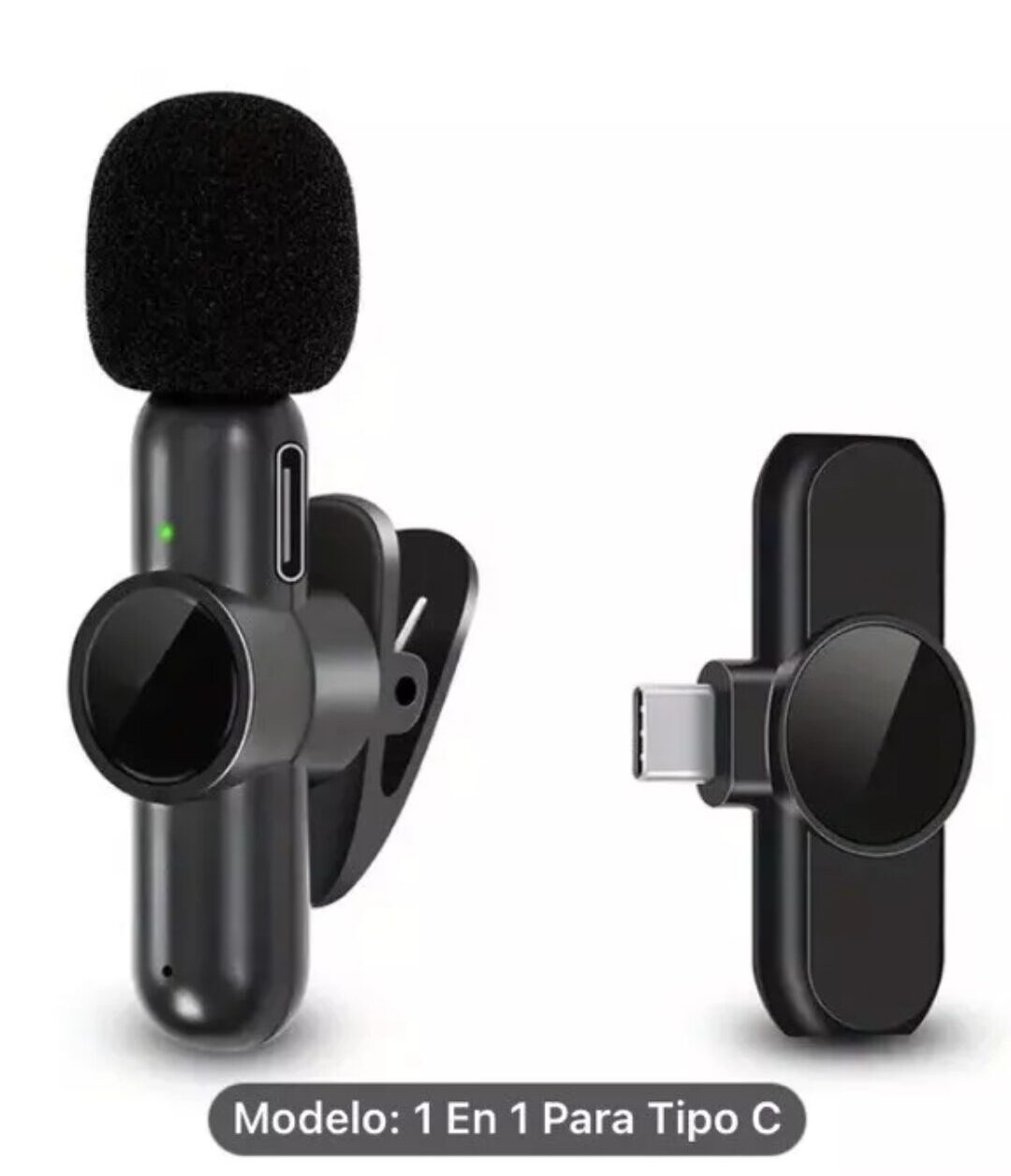 Wireless Lavalier Microphone, Clip-on Rotatable For Android USB-C,