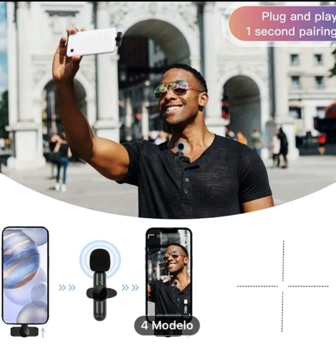 Wireless Lavalier Microphone, Clip-on Rotatable For Android USB-C, - Image 4