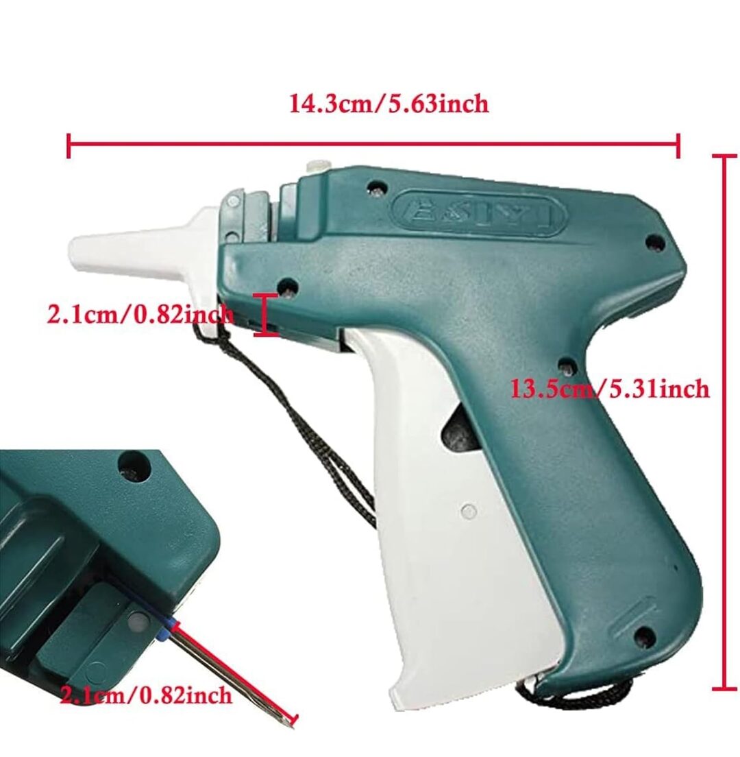 Clothing price tagging gun, tagging machine with 1000 (± 50) white barbed fasteners and 5 additional steel needles - Image 7