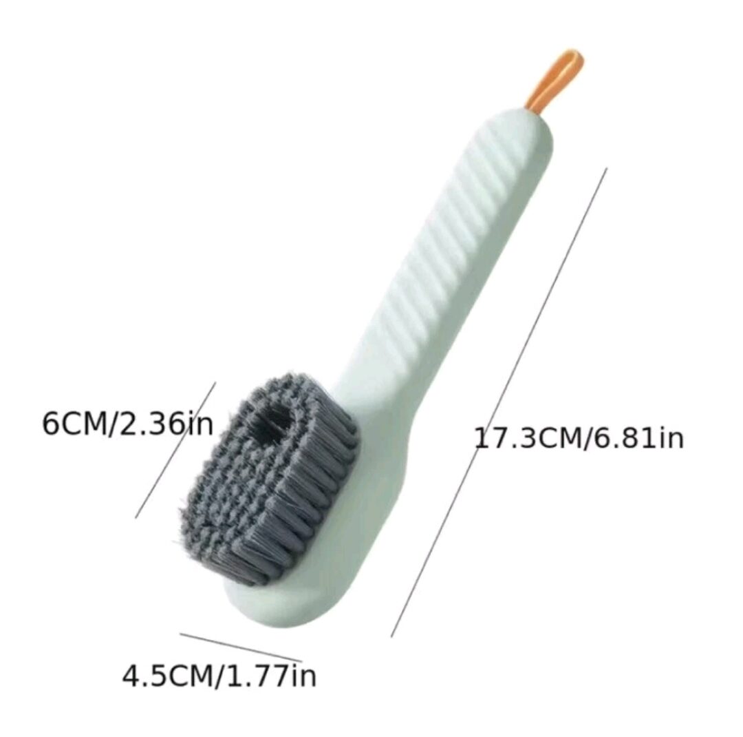 Household Shoe Washing Liquid Brush, Soft Bristles, Clothes Brush, Collar Cleaner, Green - Image 3