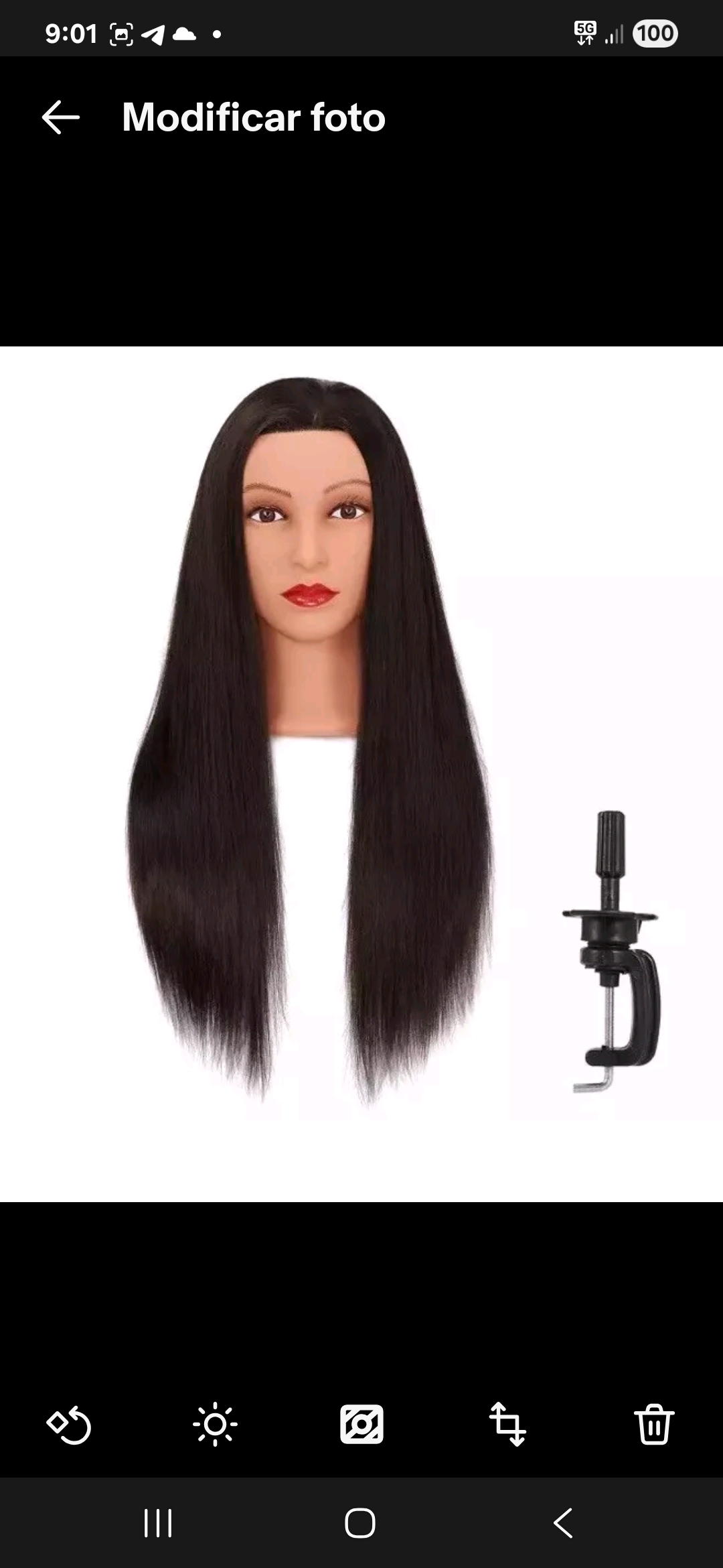 Mannequin head for cosmetology training, hairdressing 26”-28” - Image 5