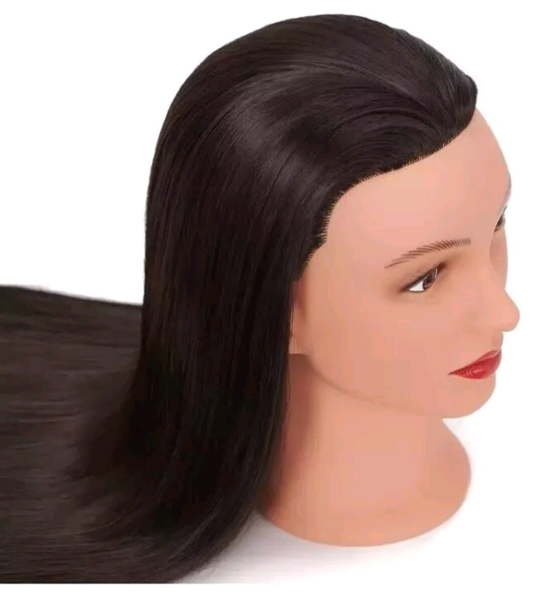 Mannequin head for cosmetology training, hairdressing 26”-28” - Image 7