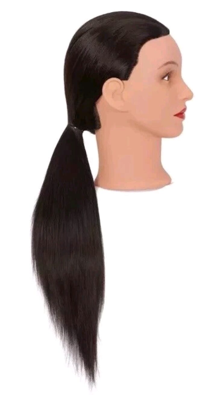 Mannequin head for cosmetology training, hairdressing 26”-28” - Image 8