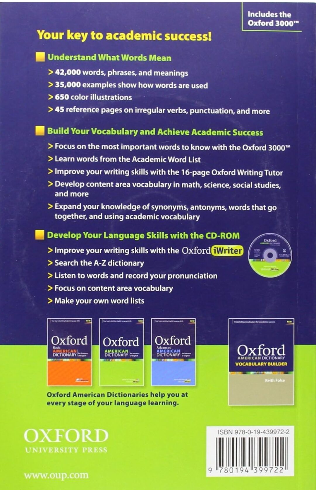 Oxford American Dictionary for Learners of English, which expands academic and content-area vocabulary. book - Image 2