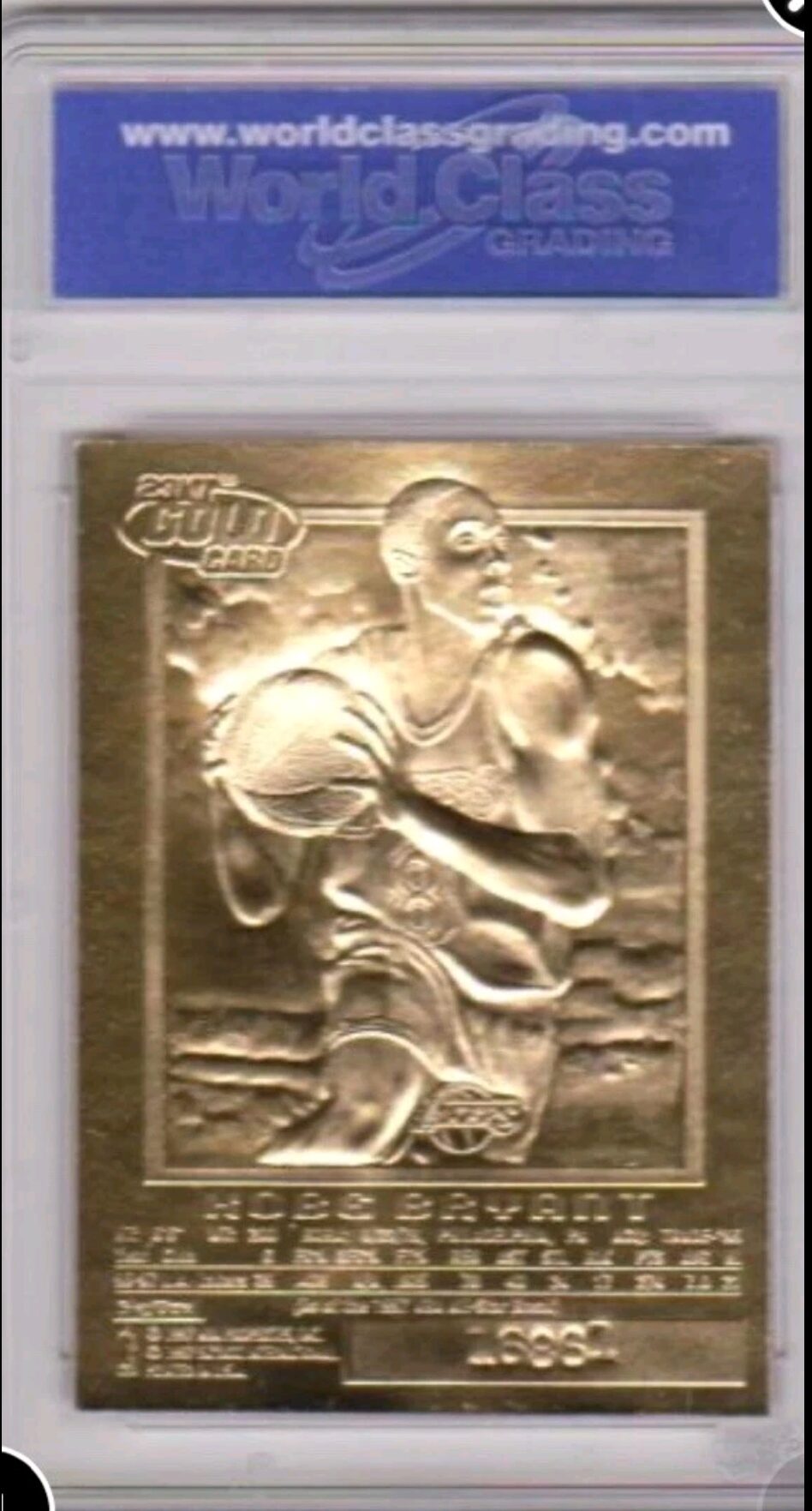 Tarjeta 1996-97 Kobe Bryant Feel The Game NBA SKYBOX EX-2000 ROOKIE ORO 23K gema 10 - Image 3