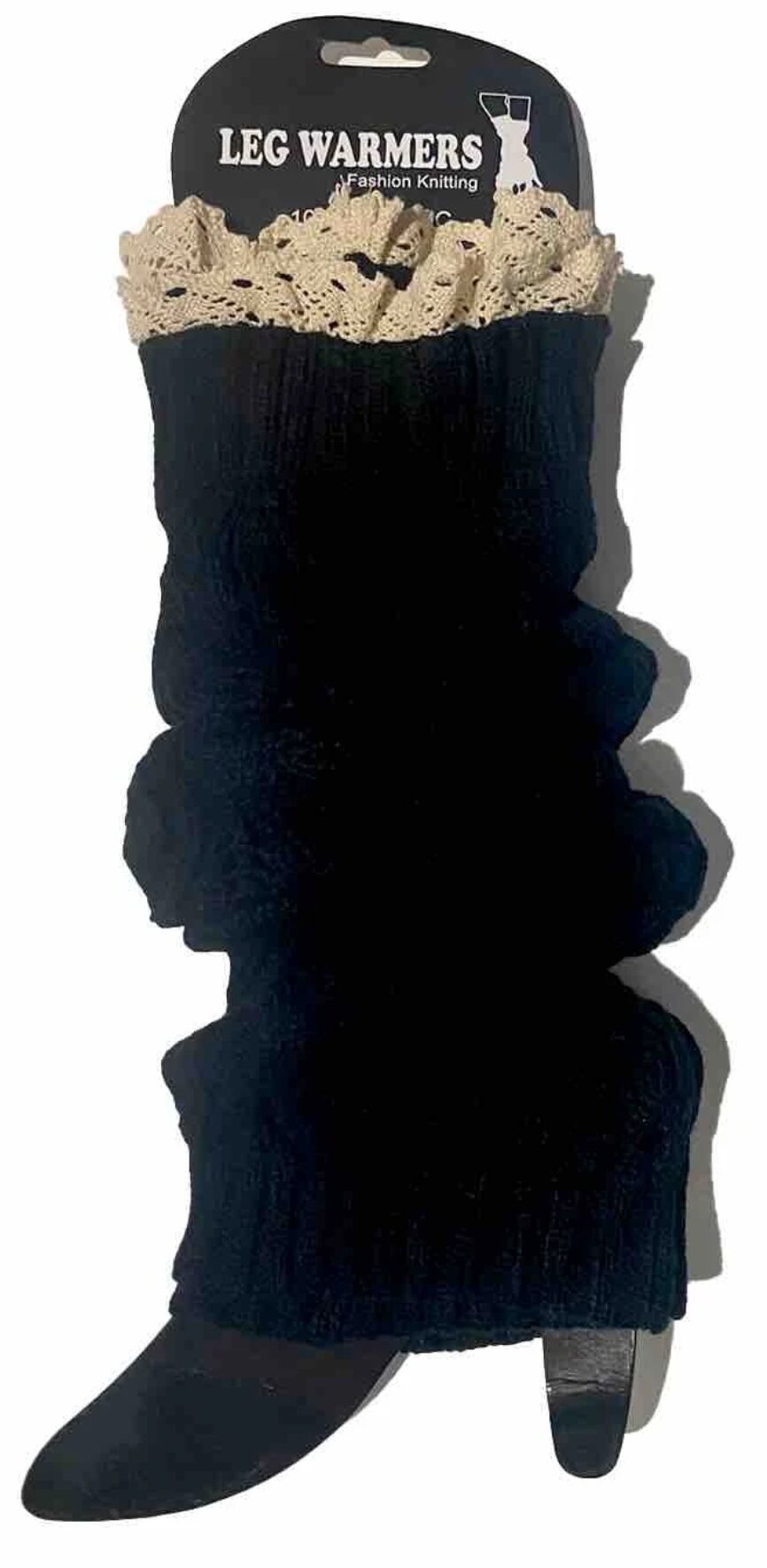 Textured Leg Warmers Ribbed Cable Knit Various Colors One Size - Image 5