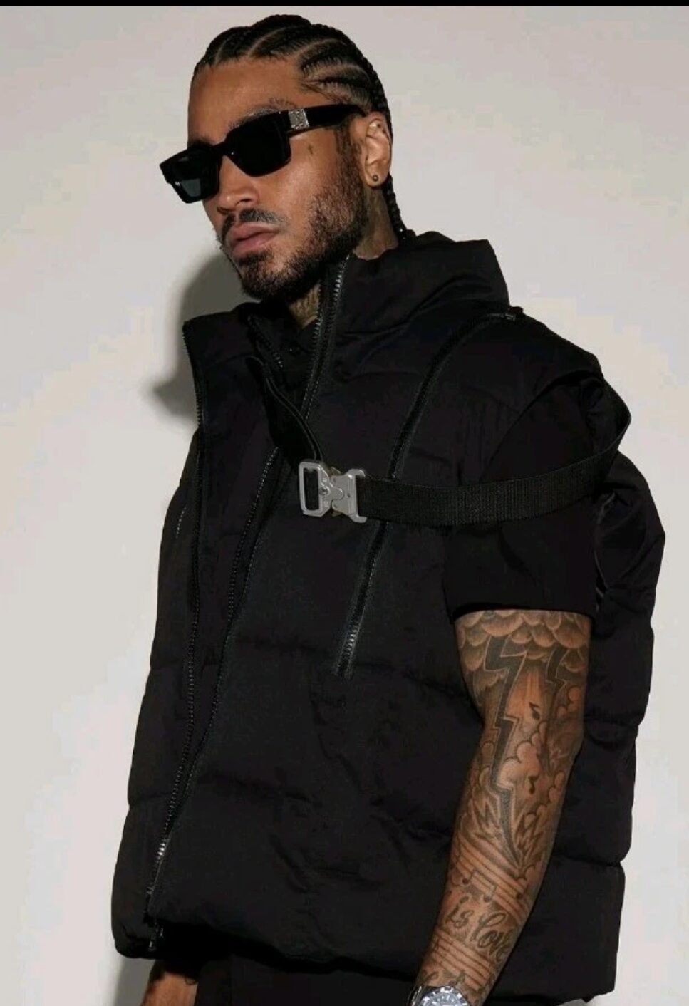 Lucid Zip Up Puffer Vest - Black Size M - Image 4