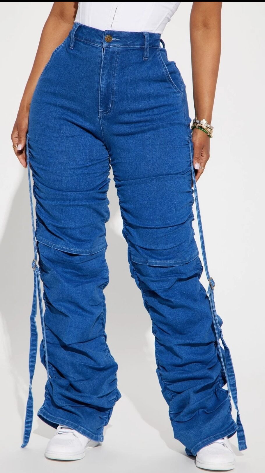 Willow Stacked Stretch Straight Leg Jeans - Dark Wash Women - Image 2