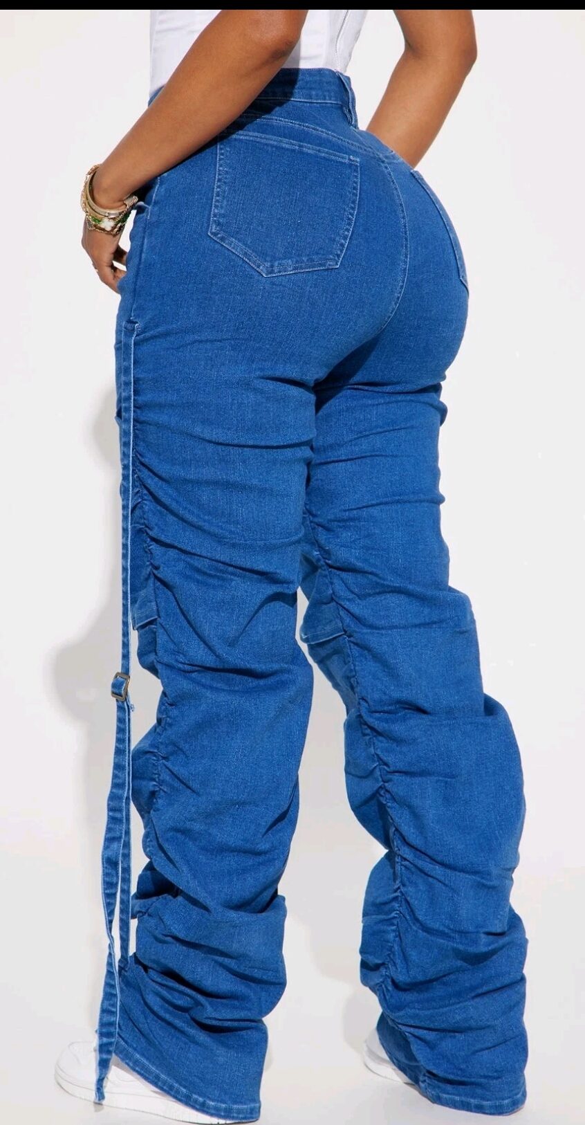 Willow Stacked Stretch Straight Leg Jeans - Dark Wash Women - Image 5