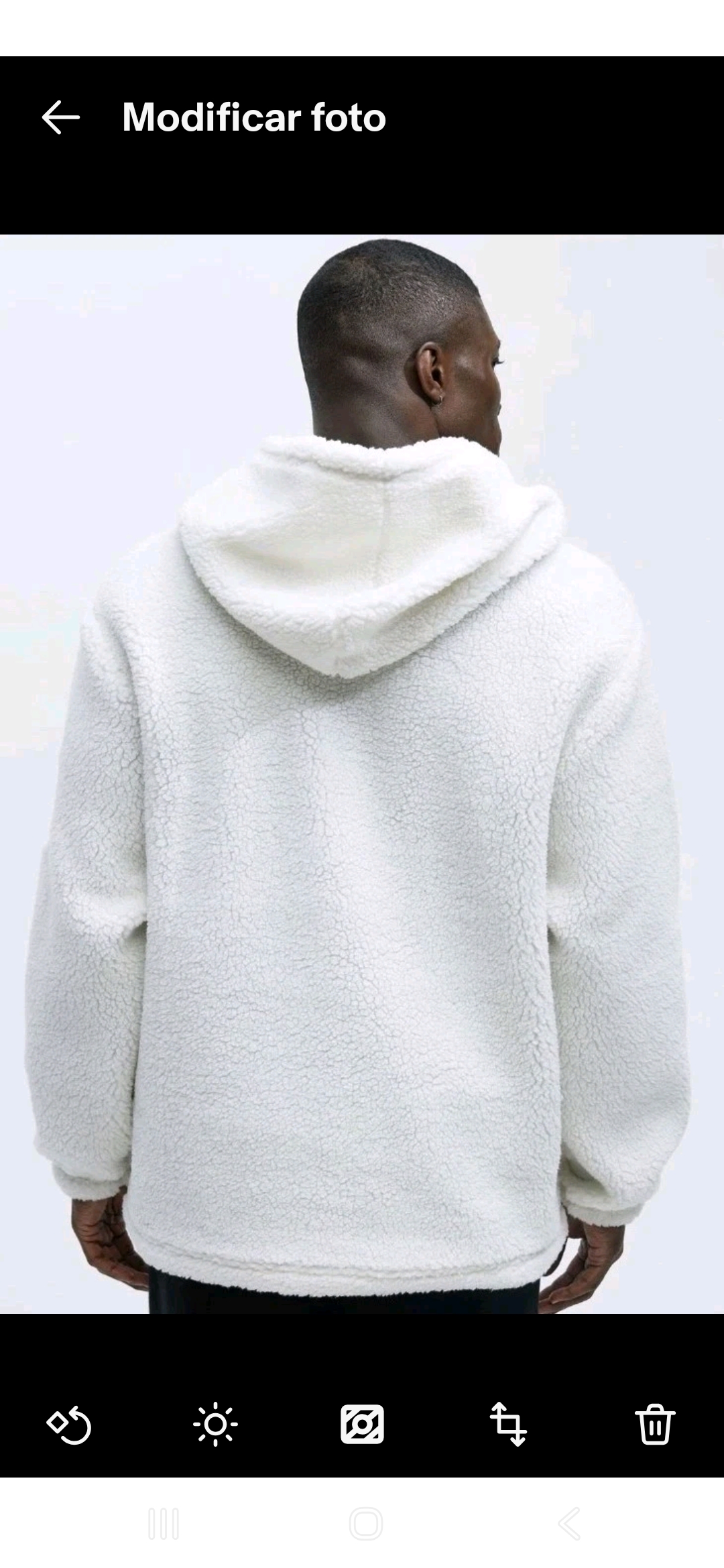 Lakers NBA Sherpa Hooded Sweatshirt, White, Size L - Image 4