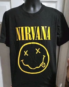 Official Nirvana Nevermind logo t-shirt, unisex size L