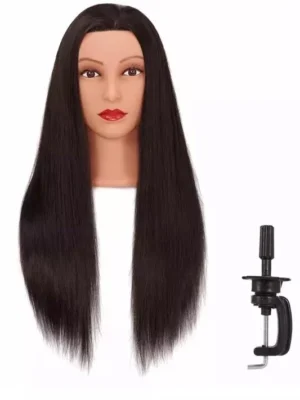Mannequin head for cosmetology training, hairdressing 26”-28”