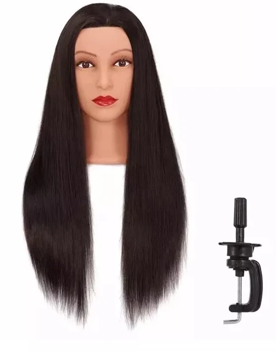 Mannequin head for cosmetology training, hairdressing 26”-28”
