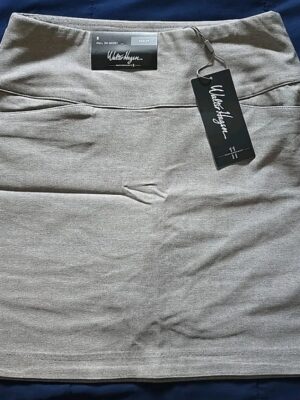 Hagen Lady Golf Skort in Grey with Tummy Control and Front Pockets, Size S