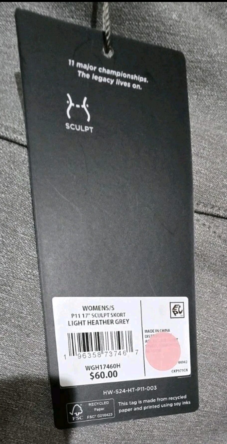 Hagen Lady Golf Skort in Grey with Tummy Control and Front Pockets, Size S - Image 8