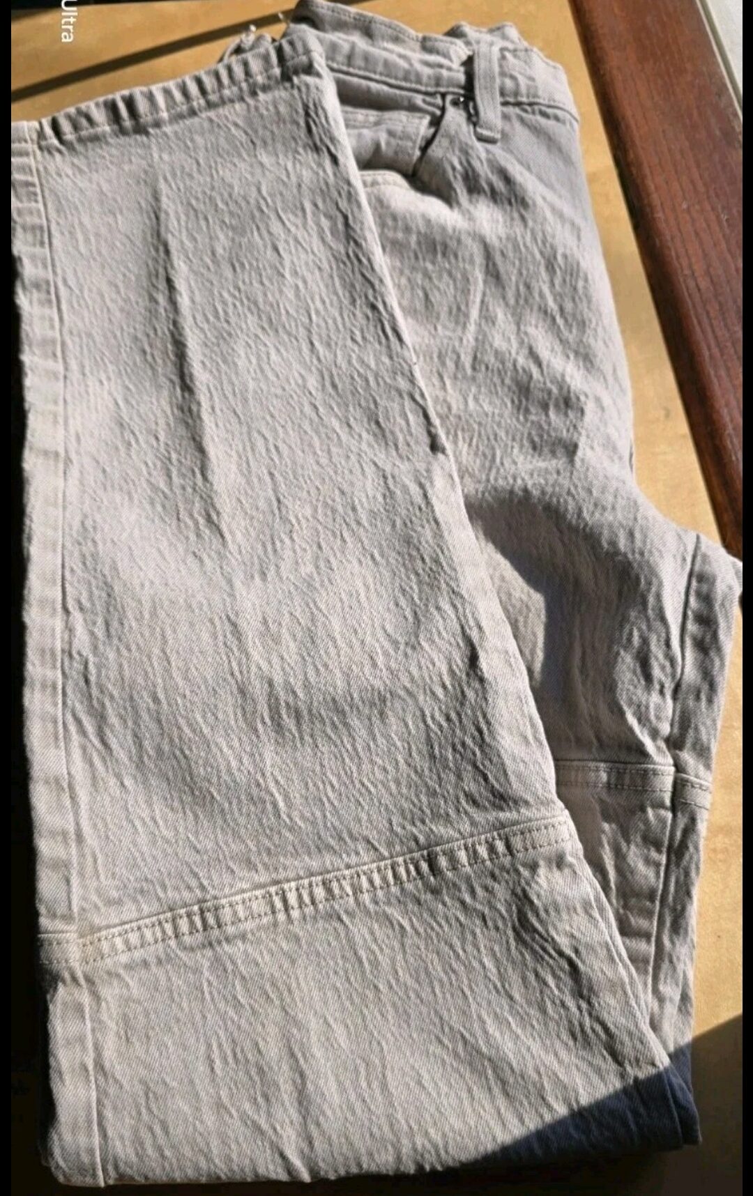 Universal Thread High Rise 90s Straight Leg Cargo Jeans Tan/Sand Size 6 Short - Image 3