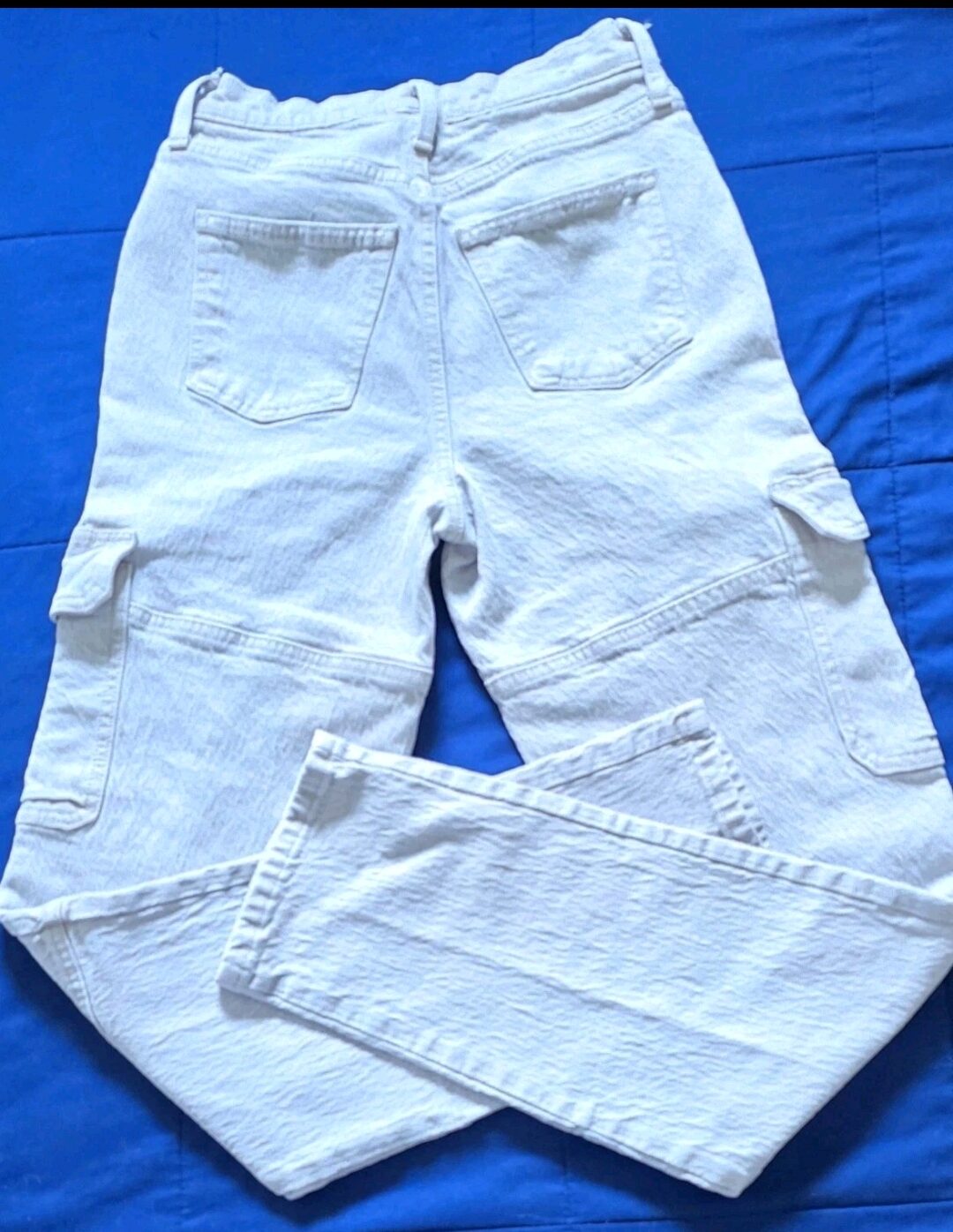 Universal Thread High Rise 90s Straight Leg Cargo Jeans Tan/Sand Size 6 Short - Image 7