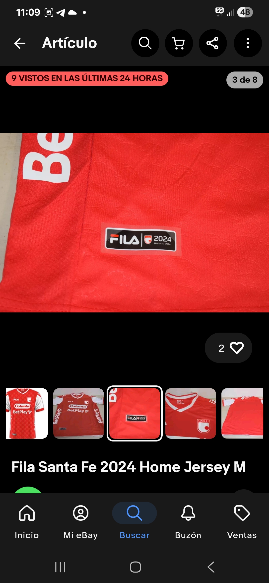 Fila Santa Fe 2024 Home Jersey S - Image 6